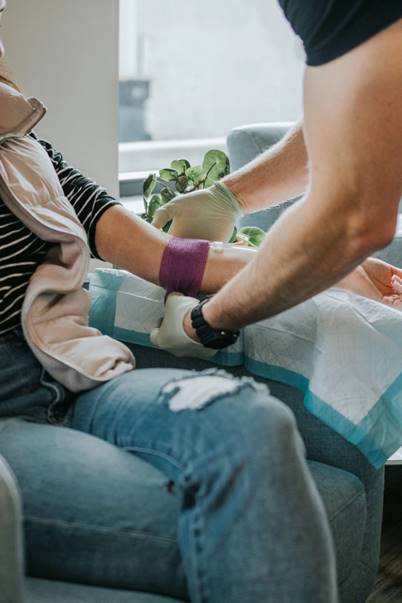 A doctor checking blood pressure in a routine medical check, Doctors in Clifton Hill